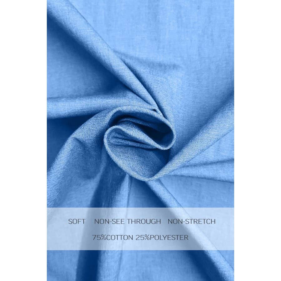 The Adriane Denim Halter Maxi Dress with Side Pockets: DENIM BLUE / S